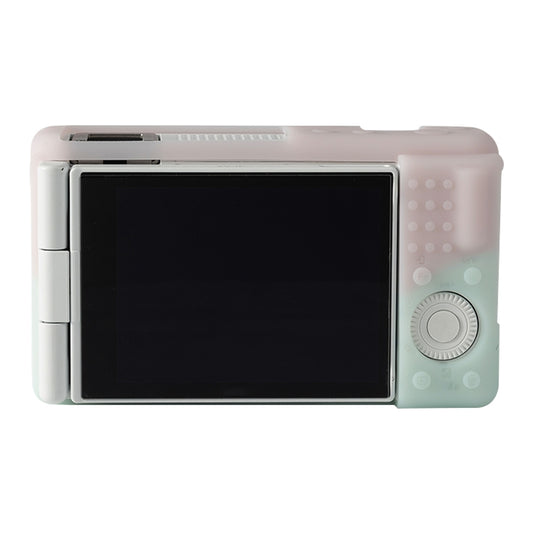 For Sony ZV-1F / ZV1 M2 Soft Silicone Protective Case(Jello Pink Green) by buy2fix