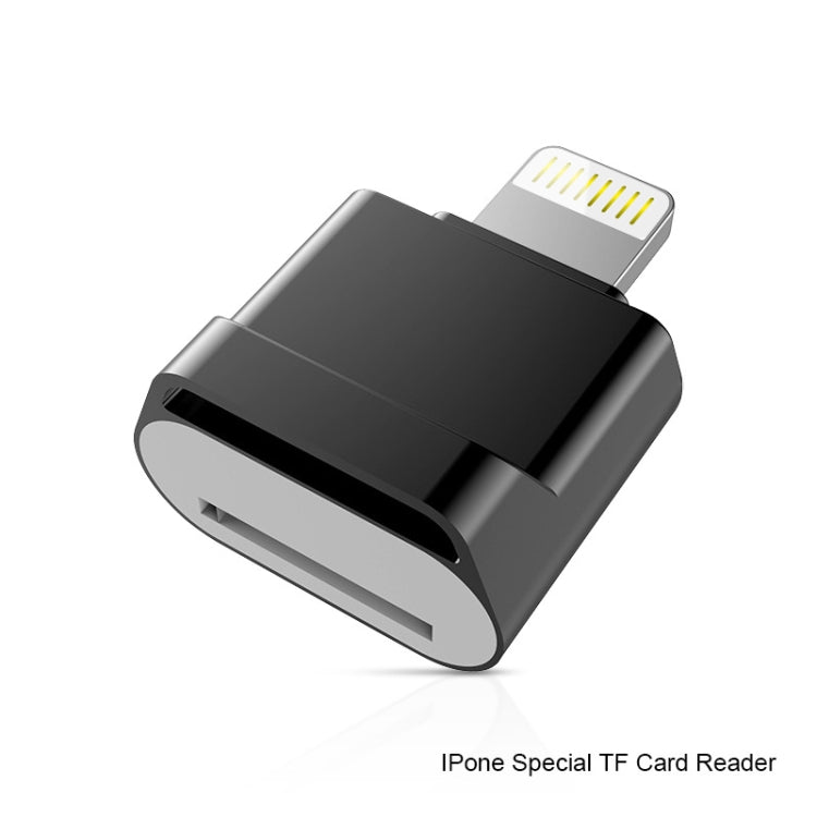 MicroDrive 8pin To TF Card Adapter Mini iPhone & iPad TF Card Reader, Capacity:16GB(Black) - by MICRODRIVE | Online Shopping UK | buy2fix