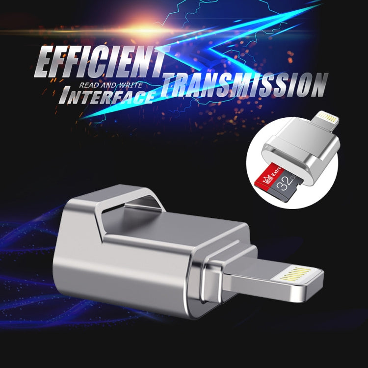 MicroDrive 8pin To TF Card Adapter Mini iPhone & iPad TF Card Reader, Capacity:16GB(Silver) - by MICRODRIVE | Online Shopping UK | buy2fix