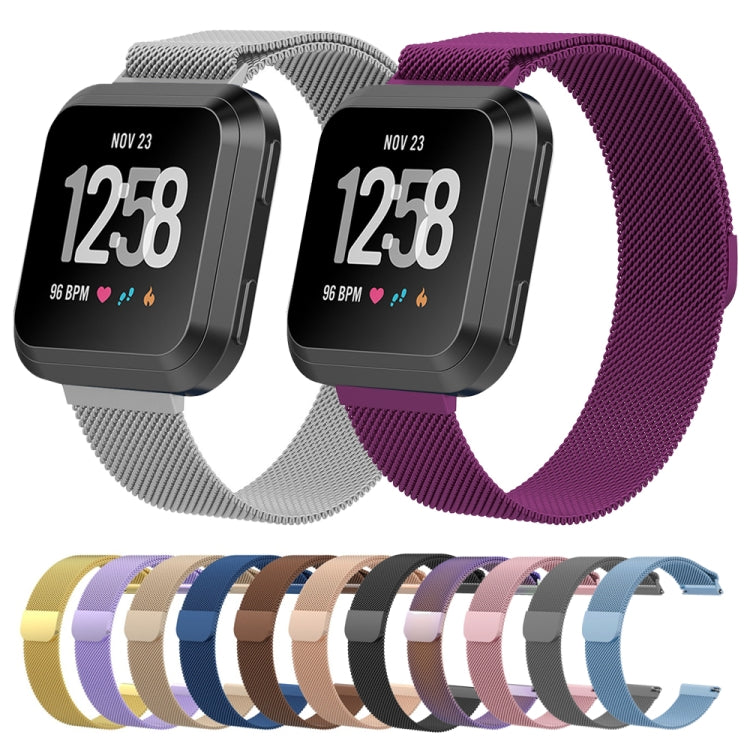 For Fitbit Versa 2 / Fitbit Versa / Fitbit Versa Lite Milanese Watch Band,, Small Size: 2.3x22.5cm(Champagne Gold) by buy2fix