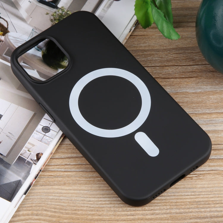 For iPhone 14 MagSafe Liquid Silicone Phone Case(Black) - iPhone 14 Cases by buy2fix | Online Shopping UK | buy2fix