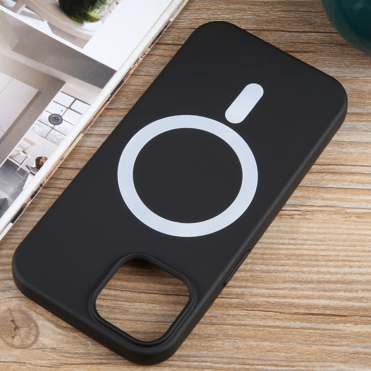 For iPhone 14 MagSafe Liquid Silicone Phone Case(Black) - iPhone 14 Cases by buy2fix | Online Shopping UK | buy2fix