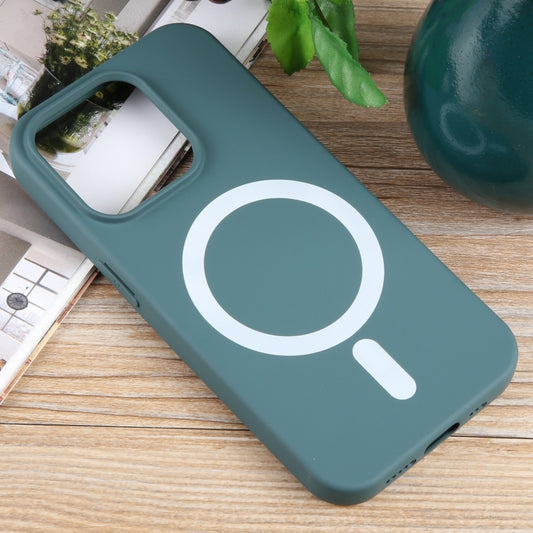 For iPhone 11 Pro MagSafe Liquid Silicone Phone Case(Deep Green) by buy2fix