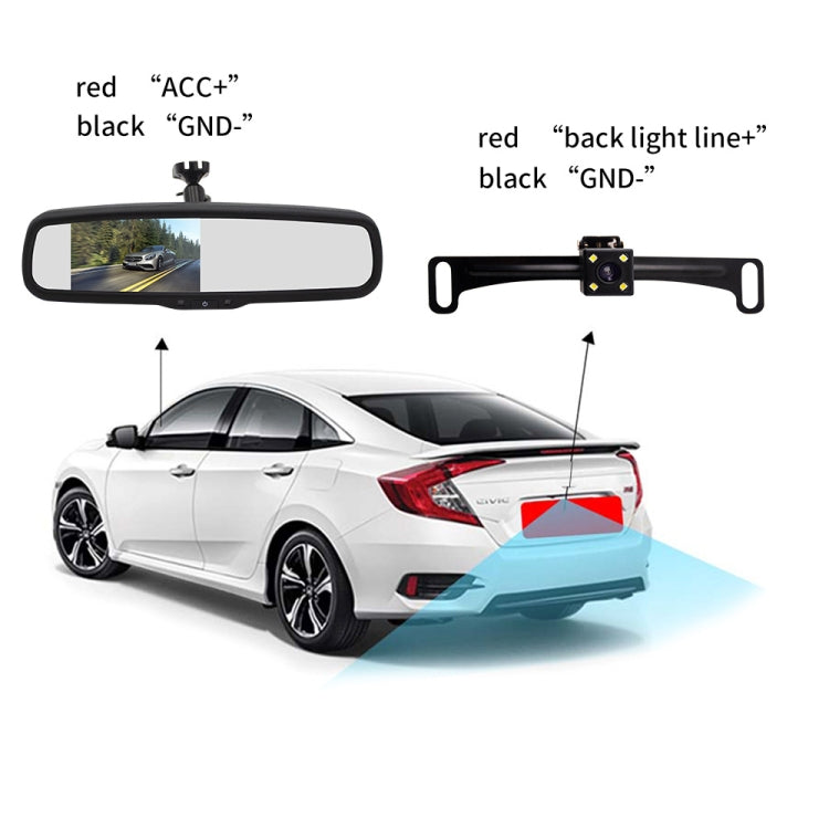 PZ705 422-A 4.3 inch TFT LCD Car Rear View Monitor for Car Rearview Parking Video Systems - Rear View Cameras by buy2fix | Online Shopping UK | buy2fix