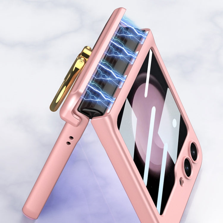 For Samsung Galaxy Z Flip5 GKK Integrated Magnetic Hinge Phone Case with Ring Holder(Purple) - Galaxy Z Flip5 Cases by GKK | Online Shopping UK | buy2fix