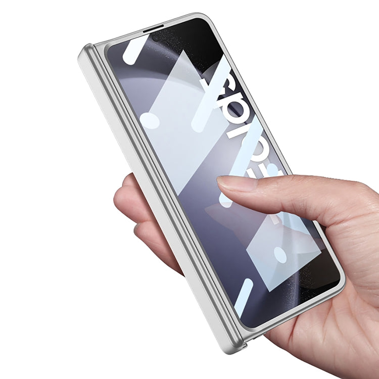 For Samsung Galaxy Z Fold5 GKK Integrated Magnetic Folding Hinge All-inclusive Phone Case(Silver) by GKK