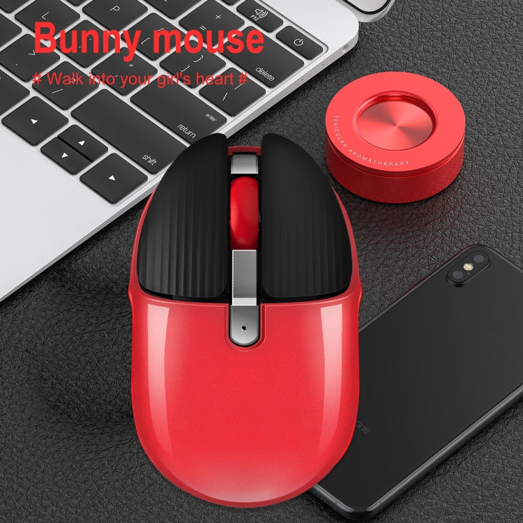 HXSJ M106 2.4GHZ 1600dpi Single-mode Wireless Mouse USB Rechargeable(Red) - Wireless Mice by HXSJ | Online Shopping UK | buy2fix