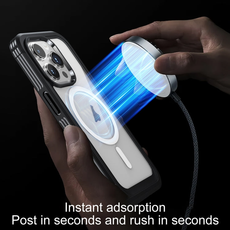 For iPhone 15 Life Waterproof MagSafe Magnetic Rugged Phone Case(Black) by buy2fix