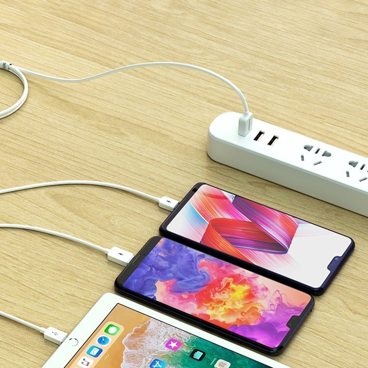 PISEN 1.2m 3A 3 in 1 USB to 8 Pin + Type-C + Micro USB Data Cable by buy2fix