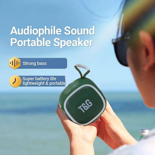 T&G TG659 Outdoor Portable TWS Mini Bluetooth Speaker(Dark Green) by T&G