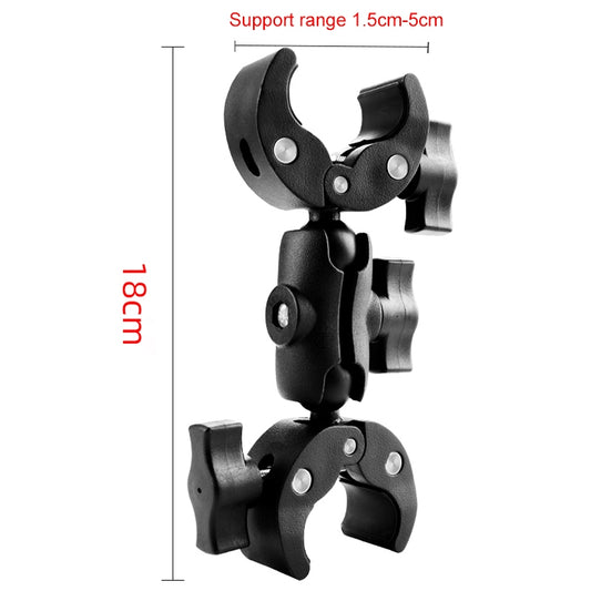 Motorcycle Dual-heads Crabs Clamps Handlebar Fixed Mount, Length:18cm by buy2fix