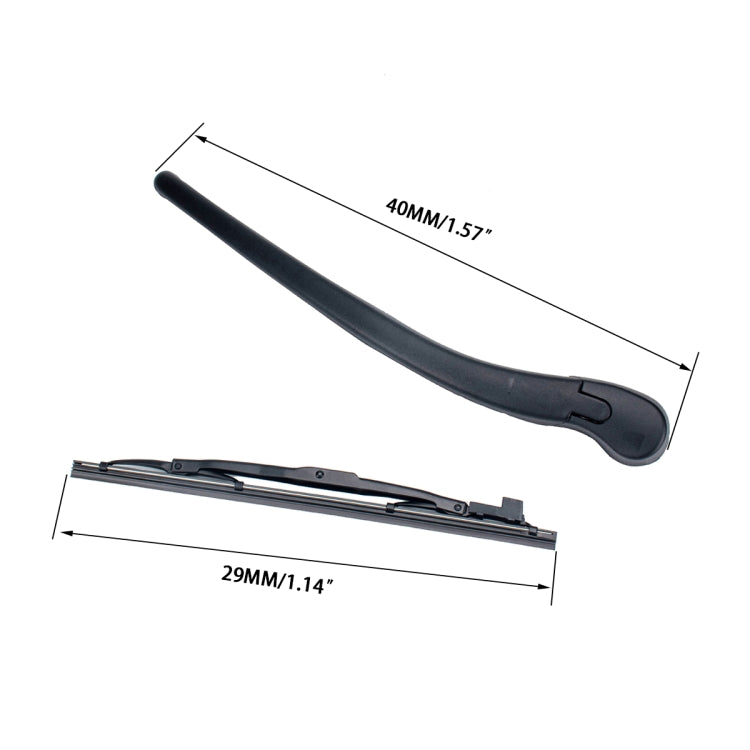 Car Window Windshield Wiper Arm Assembly 61628220830 with Wiper Strip for BMW E46 by buy2fix