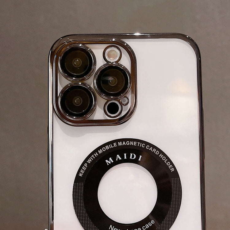 For iPhone 12 Pro Max Magsafe Electroplate PC Phone Case(Black) by buy2fix