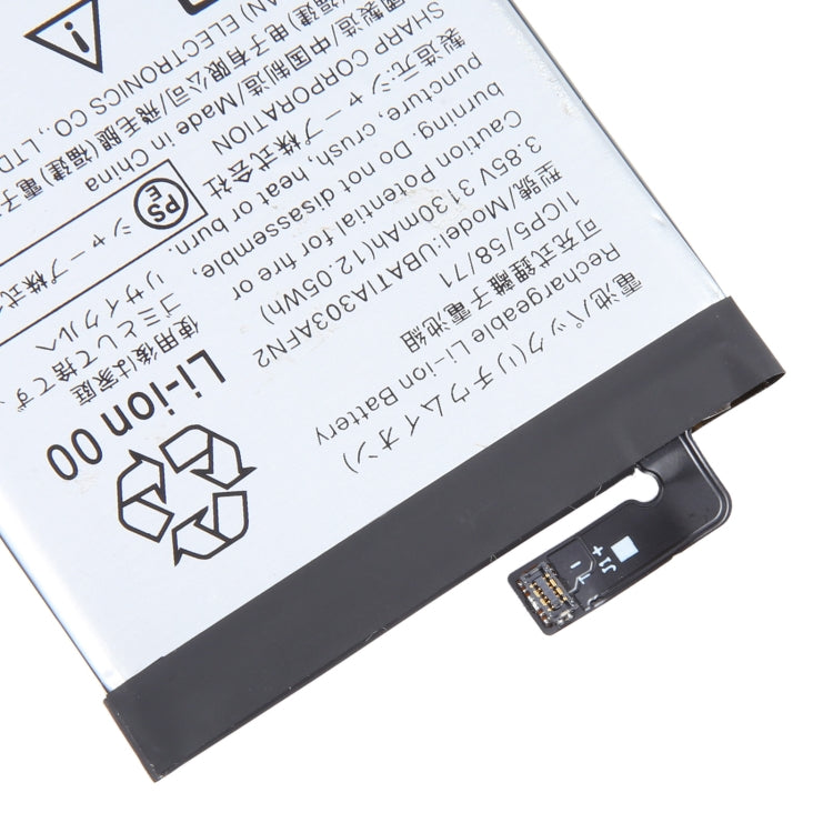 For Sharp Aquos zero 2 Shv47 Battery Replacement UBATIA303AFN2 3130mAh by buy2fix