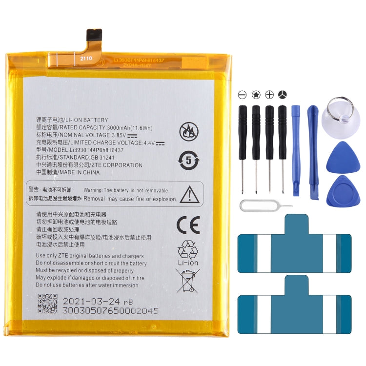 For ZTE Vodafone Smart V8 VFD710 Battery Replacement Li3930T44P6h816437 3000mAh - For ZTE by buy2fix | Online Shopping UK | buy2fix