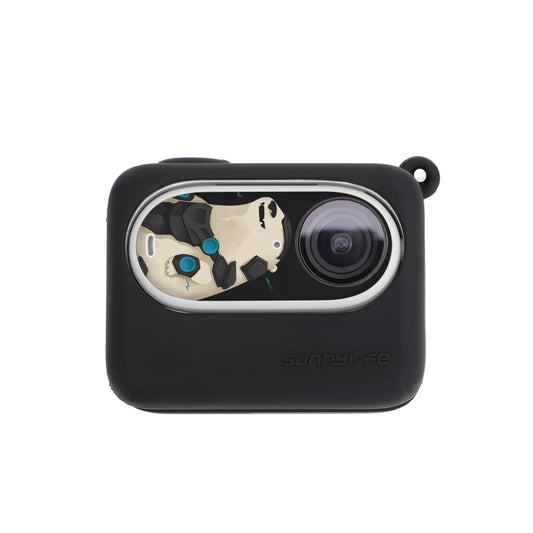 For Insta360 GO 3 Sunnylife Silicone Case Stickers Skin Wrap Lens Cover with Neck Strap(Black) by Sunnylife