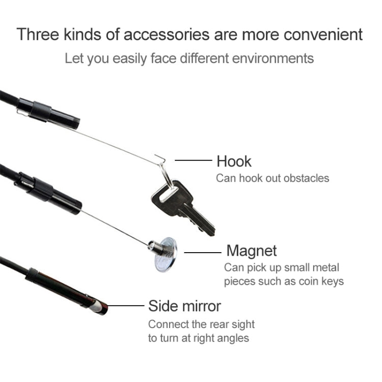 AN97 Waterproof Micro USB Endoscope Hard Tube Inspection Camera for Parts of OTG Function Android Mobile Phone, with 6 LEDs, Lens Diameter:5.5mm(Length: 1m) - by buy2fix | Online Shopping UK | buy2fix