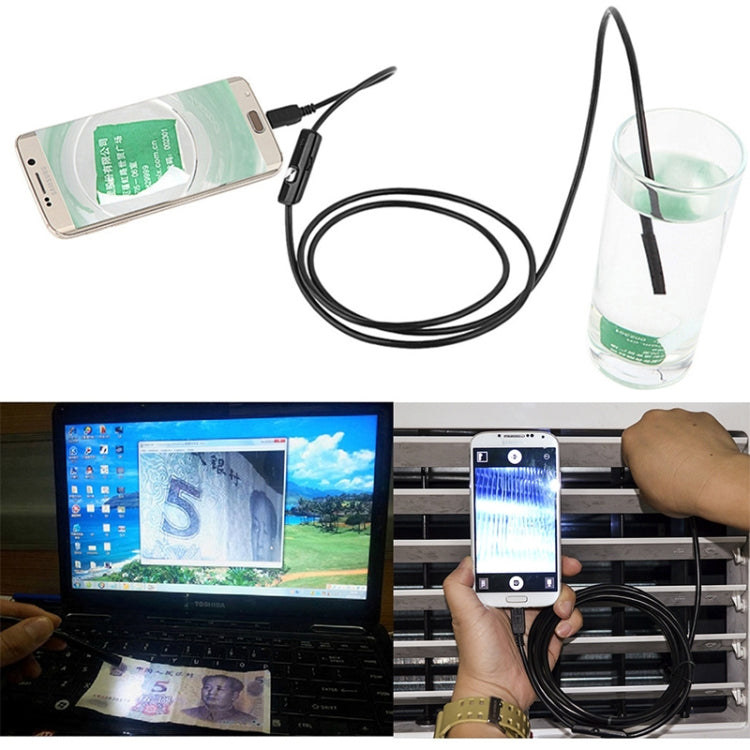 AN97 Waterproof Micro USB Endoscope Hard Tube Inspection Camera for Parts of OTG Function Android Mobile Phone, with 6 LEDs, Lens Diameter:5.5mm(Length: 1m) - by buy2fix | Online Shopping UK | buy2fix
