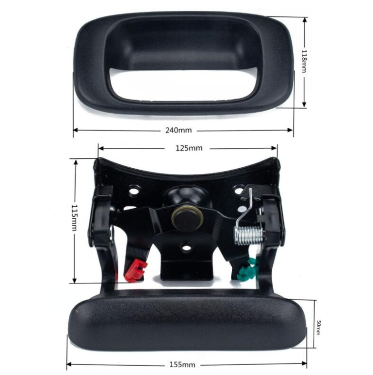 Car Tailgate Handle Set 15997911+15228541 for Chevrolet - Door Handles by buy2fix | Online Shopping UK | buy2fix