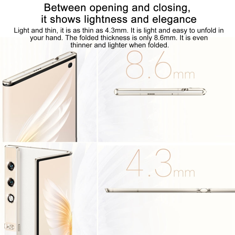 Honor V Purse 5G, 16GB+256GB, Side Fingerprint, 7.71 inch + 6.45 inch MagicOS 7.2 Qualcomm Snapdragon 778G Octa Core, Network: 5G, OTG, NFC, Not Support Google Play(Gold) - Honor by HONOR | Online Shopping UK | buy2fix
