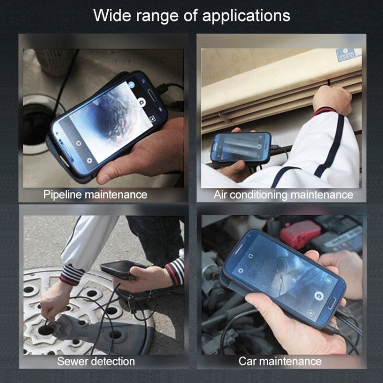 AN100 3 in 1 IP67 Waterproof USB-C / Type-C + Micro USB + USB HD Endoscope Hard Tube Inspection Camera for Parts of OTG Function Android Mobile Phone, with 6 LEDs, Lens Diameter:8mm(Length: 2m) by buy2fix