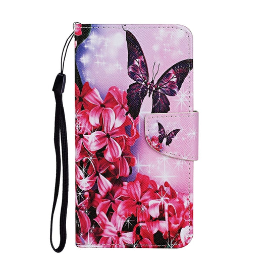 For Xiaomi Mi Note 10 Lite Colored Drawing Pattern Horizontal Flip Leather Case with Holder & Card Slots & Wallet(Red Flower Butterfly) by buy2fix
