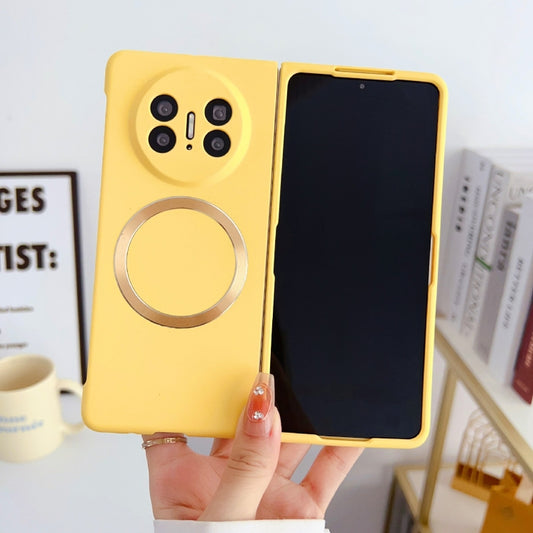For Huawei Mate X3 Skin Feel PC MagSafe Phone Case(Lemon Yellow) by buy2fix