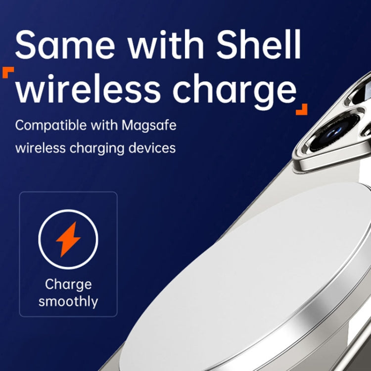 For iPhone 15 Pro SULADA Shine Through Series Plating TPU Transparent Phone Case(Titanium Grey) by SULADA