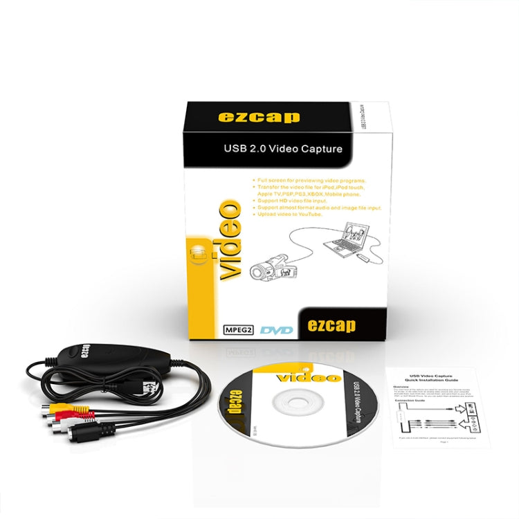 Ezcap 172 USB 2.0 Audio Video Grabber Capture Card Support Windows System by Ezcap