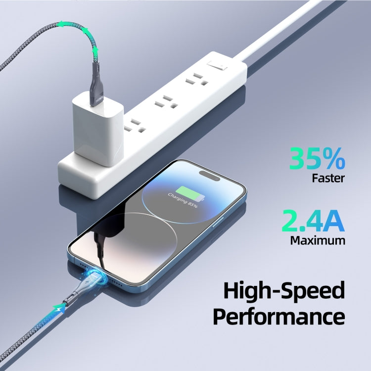 DUZZONA A7 2.4A USB to 8 Pin Charging Data Cable, Length:2m - Normal Style Cable by DUZZONA | Online Shopping UK | buy2fix