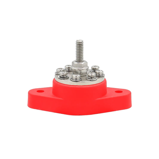 5/16 inch M8 RV Yacht 8-way Terminal Stud with 2pcs M5x20 Screws(Red) by buy2fix