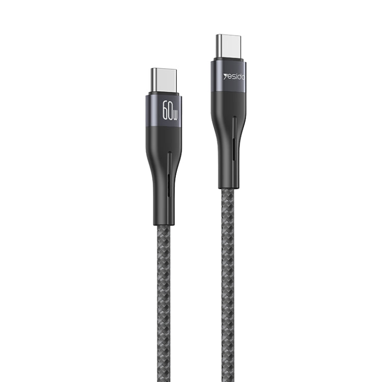 Yesido CA156 PD 60W USB-C / Type-C to USB-C / Type-C Charging Data Cable, Length: 1m(Black) - USB-C & Type-C Cable by Yesido | Online Shopping UK | buy2fix