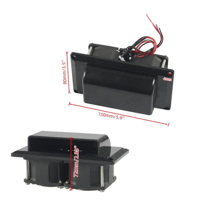 A8531 RV 12V High Power Range Hood Exhaust Fan(Black) by buy2fix