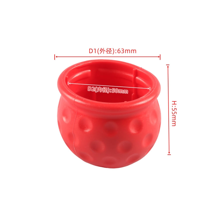 Universal 50mm Automatic Tow Bar Ball Cap Trailer Soft Rubber Protective Cap(Red) by buy2fix