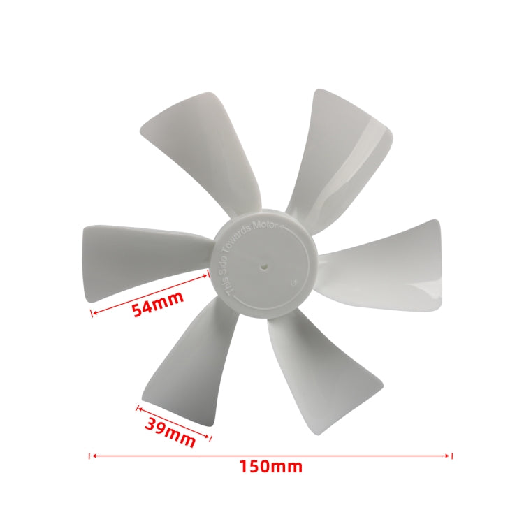 A8702 6 inch RV Skylight Vent D-hole Fan Blade(White) by buy2fix