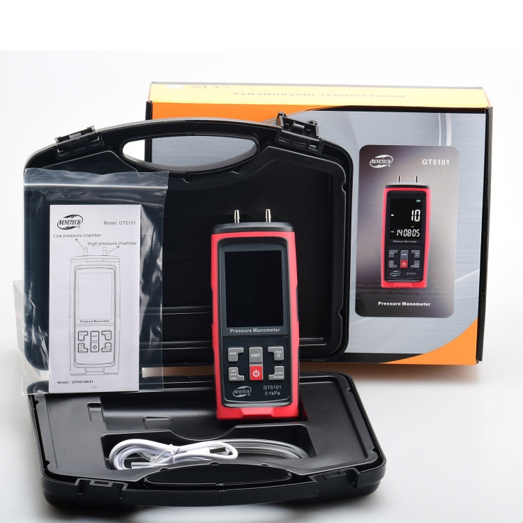 BENETECH GT5101 LCD Display Differential Pressure Meter, Specification:125Pa - Other Tester Tool by BENETECH | Online Shopping UK | buy2fix