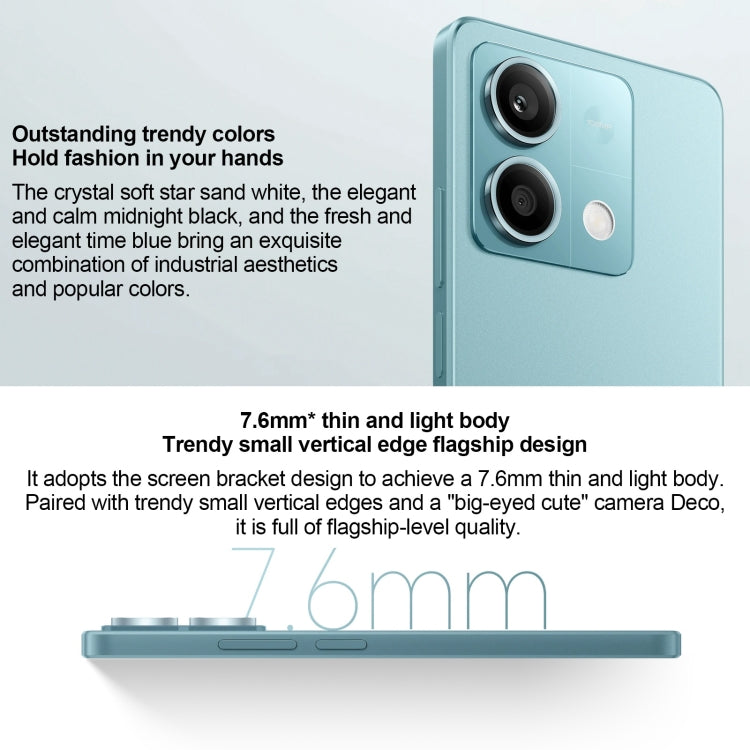 Xiaomi Redmi Note 13 5G, 8GB+128GB, 6.67 inch MIUI 14 Mediatek Dimensity 6080 Octa Core up to 2.4GHz, Network: 5G(Blue) - Xiaomi Redmi by Xiaomi | Online Shopping UK | buy2fix