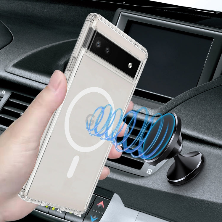 For Google Pixel 6a MagSafe Clear Acrylic PC Hybrid TPU Phone Case(Transparent) by buy2fix