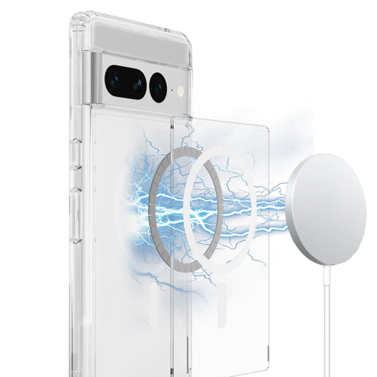 For Google Pixel 7 Pro MagSafe Clear Acrylic PC Hybrid TPU Phone Case(Transparent) by buy2fix