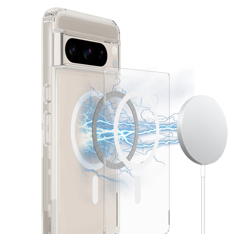 For Google Pixel 8 MagSafe Clear Acrylic PC Hybrid TPU Phone Case(Transparent) - Google Cases by buy2fix | Online Shopping UK | buy2fix