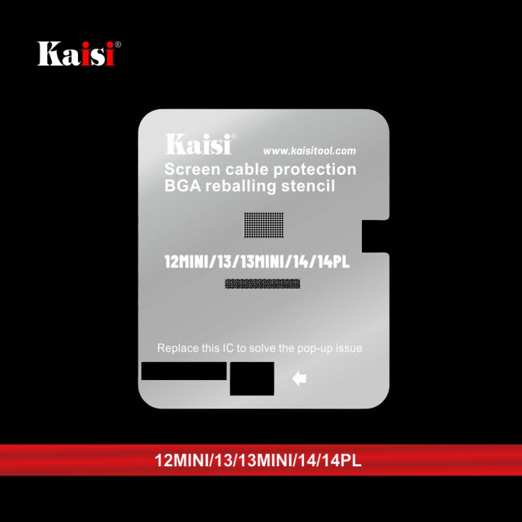 Kaisi LCD Screen IC BGA Reballing Stencil for iPhone 11 to 14 Pro Max by Kaisi