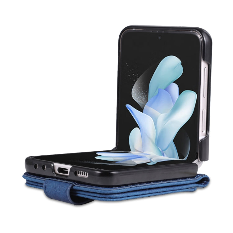 For Samsung Galaxy Z Flip3 5G AZNS Skin Feel Calf Texture Flip Leather Phone Case(Blue) - Galaxy Phone Cases by AZNS | Online Shopping UK | buy2fix