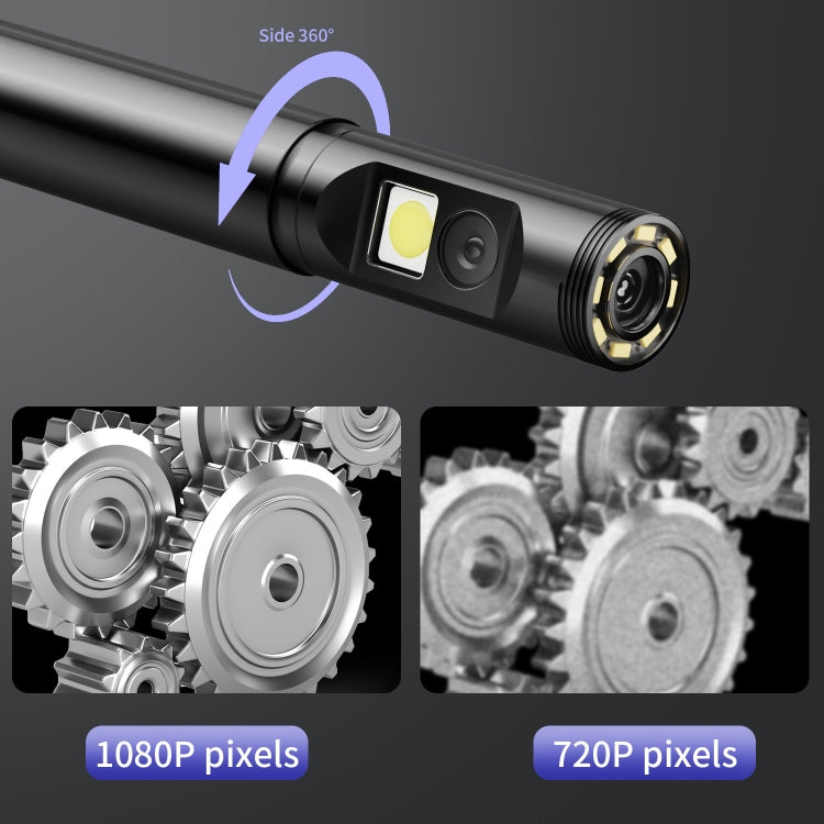 P120 Rotatable 8mm Dual Lenses Industrial Endoscope with Screen, 9mm Tail Pipe Diameter, Spec:5m Tube - by buy2fix | Online Shopping UK | buy2fix