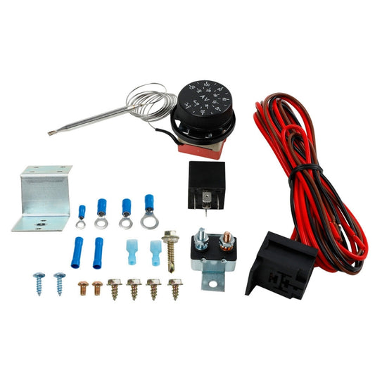 12V 60A Car Adjustable Electric Fan Cooling Control Relay Sensor Wiring Harness Kit by buy2fix