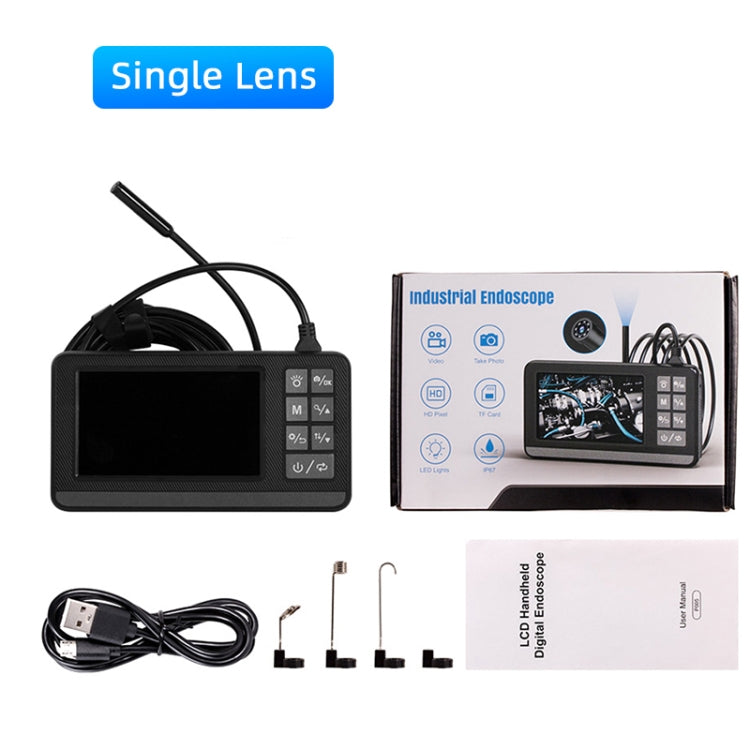 P005 8mm Single Lenses Industrial Pipeline Endoscope with 4.3 inch HD Screen, Spec:10m Tube by buy2fix