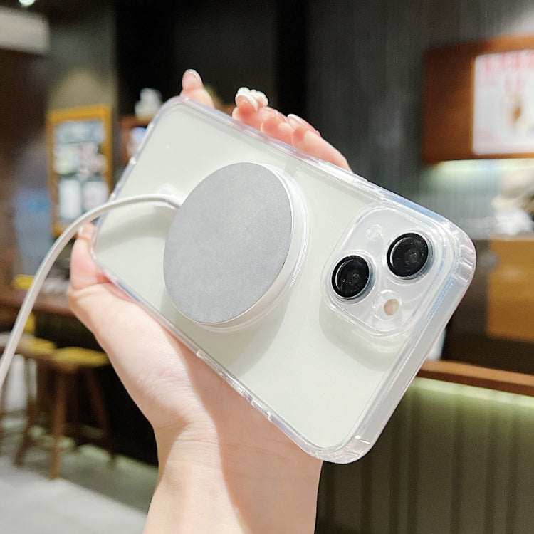 For iPhone 14 Acrylic MagSafe Magnetic Lens Film Protection Phone Case(Transparent) by buy2fix