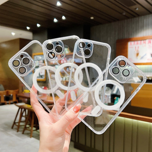 For iPhone 13 Acrylic MagSafe Magnetic Lens Film Protection Phone Case(Transparent) by buy2fix