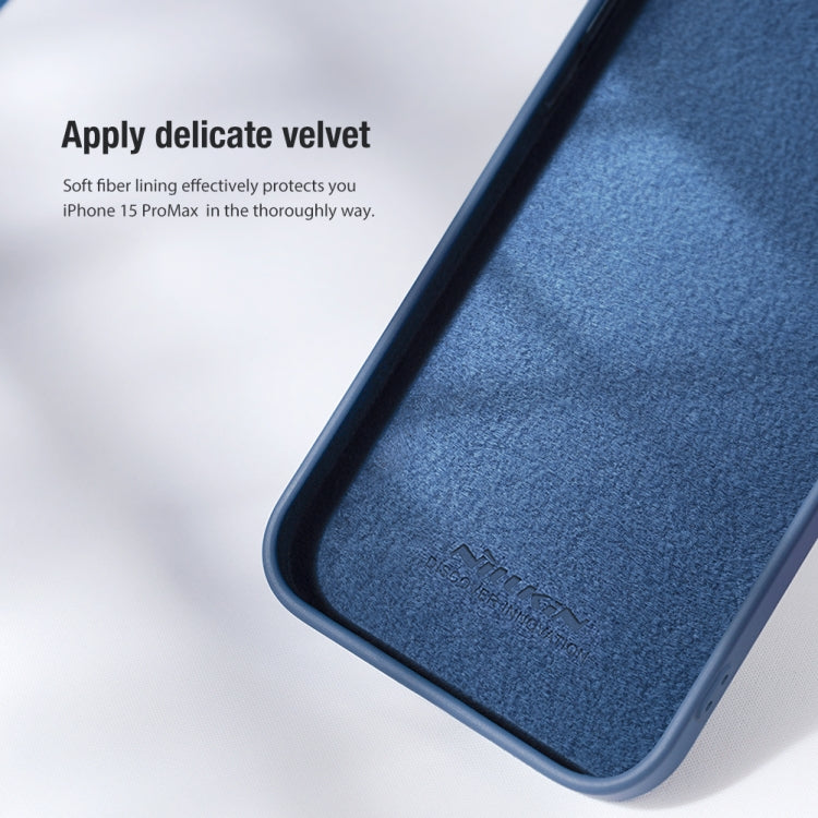 For iPhone 15 Pro Max NILLKIN CamShield Liquid Silicone Phone Case(Blue) - iPhone 15 Pro Max Cases by NILLKIN | Online Shopping UK | buy2fix