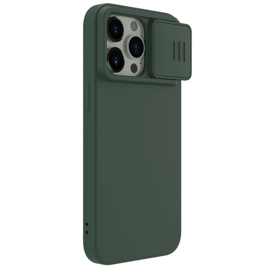 For iPhone 15 Pro NILLKIN CamShield Liquid Silicone Phone Case(Dark Green) - iPhone 15 Pro Cases by NILLKIN | Online Shopping UK | buy2fix