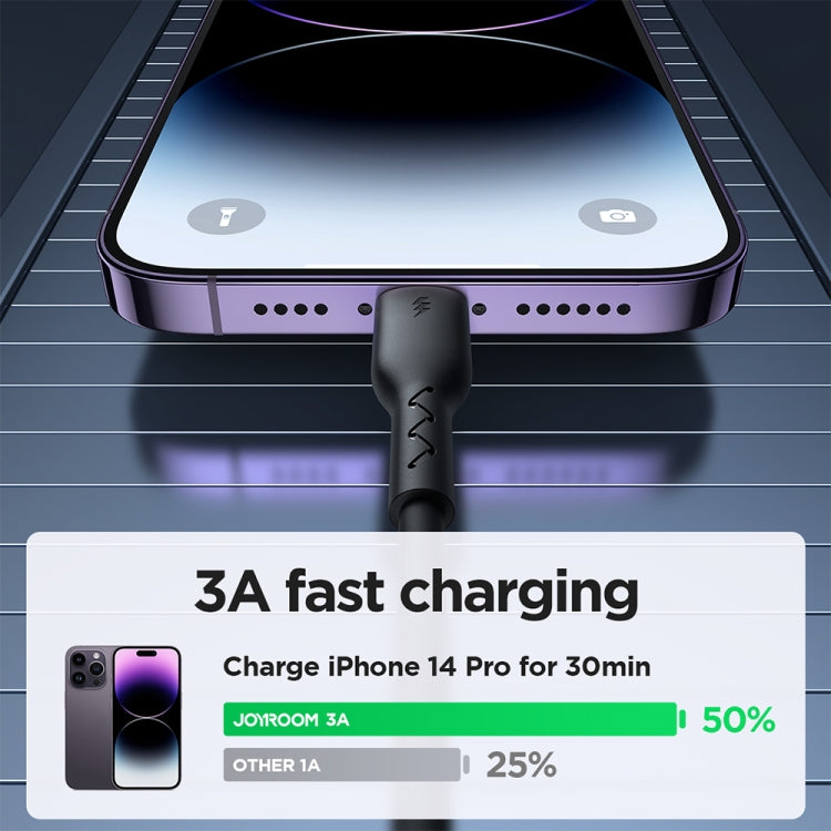 JOYROOM SA38-CL3 30W USB-C / Type-C to 8 Pin Coiled Fast Charging Data Cable, Length:1.5m(Black) - 2 in 1 Cable by JOYROOM | Online Shopping UK | buy2fix